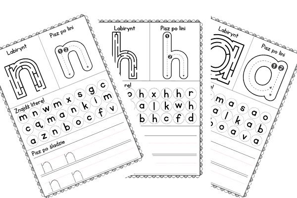 26 kart aktywności - alfabet