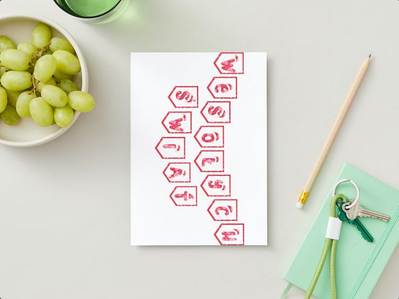 Girlanda do druku Wesołych Świąt Girlanda do druku Wesołych Świąt