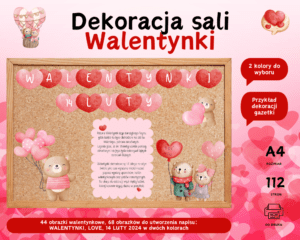 Dekoracja sali Walentynki
