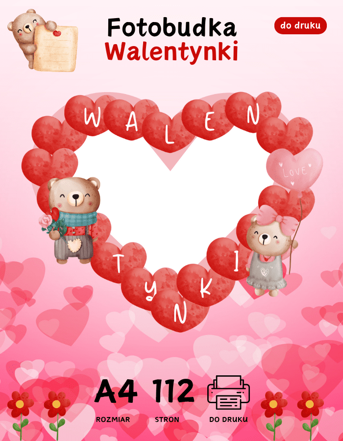 Akcesoria do fotobudki Walentynki Fotobudka