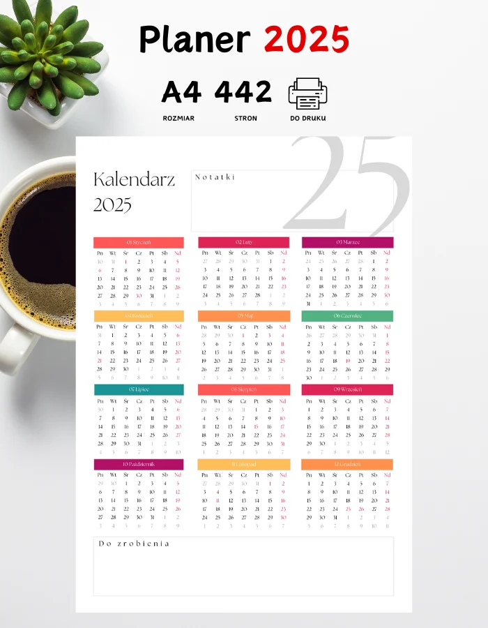 Planer 2025 - minimalistyczny Planer 2025 - minimalistyczny