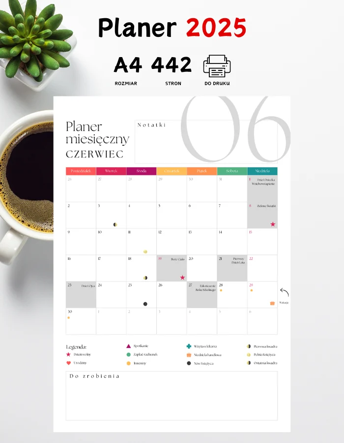 Planer 2025 - minimalistyczny Planer 2025 - minimalistyczny