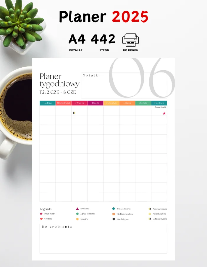 Planer 2025 - minimalistyczny Planer 2025 - minimalistyczny