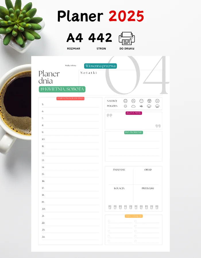 Planer 2025 - minimalistyczny Planer 2025 - minimalistyczny