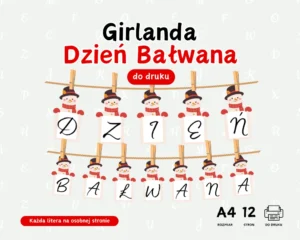 girlanda dzień Bałwana