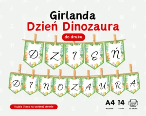 Girlanda Dzień Dinozaura