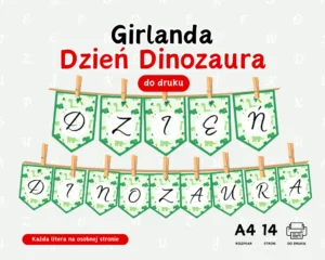Girlanda Dzień Dinozaura