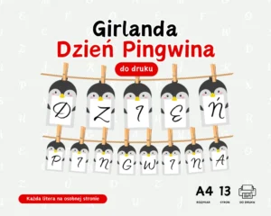 girlanda dzień Pingwina