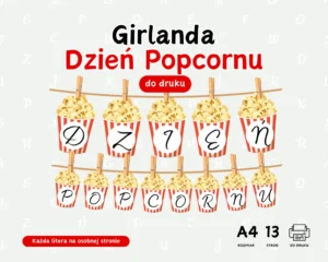 Girlanda Dzień Popcornu