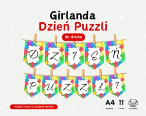 Girlanda Dzień Puzzli
