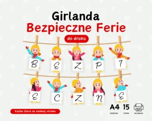 Girlanda Bezpieczne Ferie
