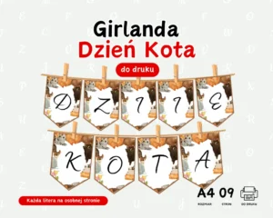 Girlanda Dzień Kota