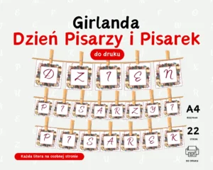 Girlanda Dzień Pisarzy i Pisarek