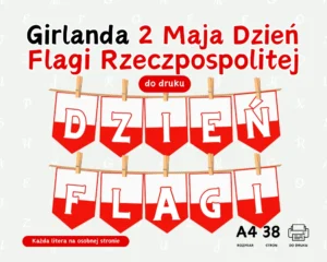 Girlanda Dzień Flagi Rzeczpospolitej Polskiej