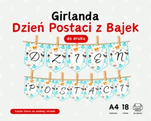 Girlanda Dzień Postaci z Bajek