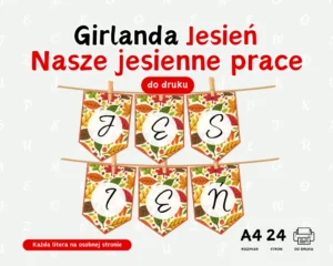 Gotowe do druku Girlanda Jesień