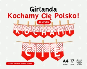 Girlanda Kochamy Cię Polsko!