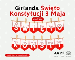 Girlanda Święto Konstytucji 3 Maja