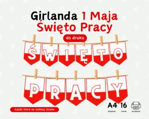 Girlanda Święto Pracy 1 Maja