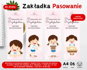Zakładka na cukierki Pasowanie na przedszkolaka