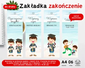 Zakładka na cukierki zakończenie roku szkolnego