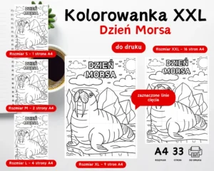 Kolorowanka XXL Dzień Morsa