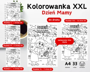 Kolorowanka XXL Dzień Mamy