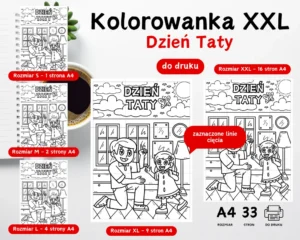 Kolorowanka XXL Dzień Taty