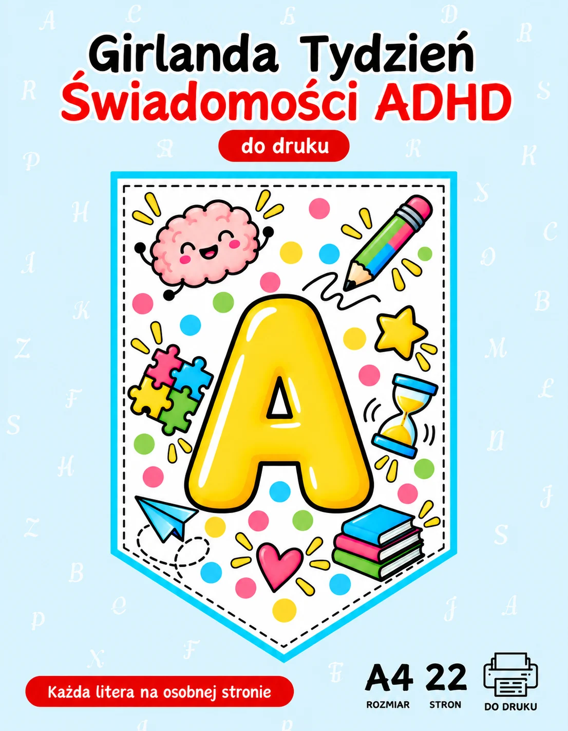 Girlanda Tydzień Świadomości ADHD Girlanda Tydzień Świadomości ADHD
