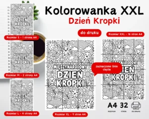 Kolorowanka XXL Międzynarodowy Dzień Kropki