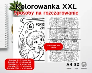 Kolorowanka XXL Sposoby na rozczarowanie – emocje dzieci