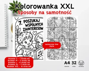Kolorowanka XXL Sposoby na samotność – emocje dzieci