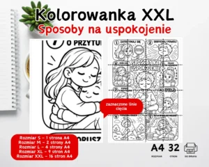 Kolorowanka XXL Sposoby na uspokojenie – emocje dzieci