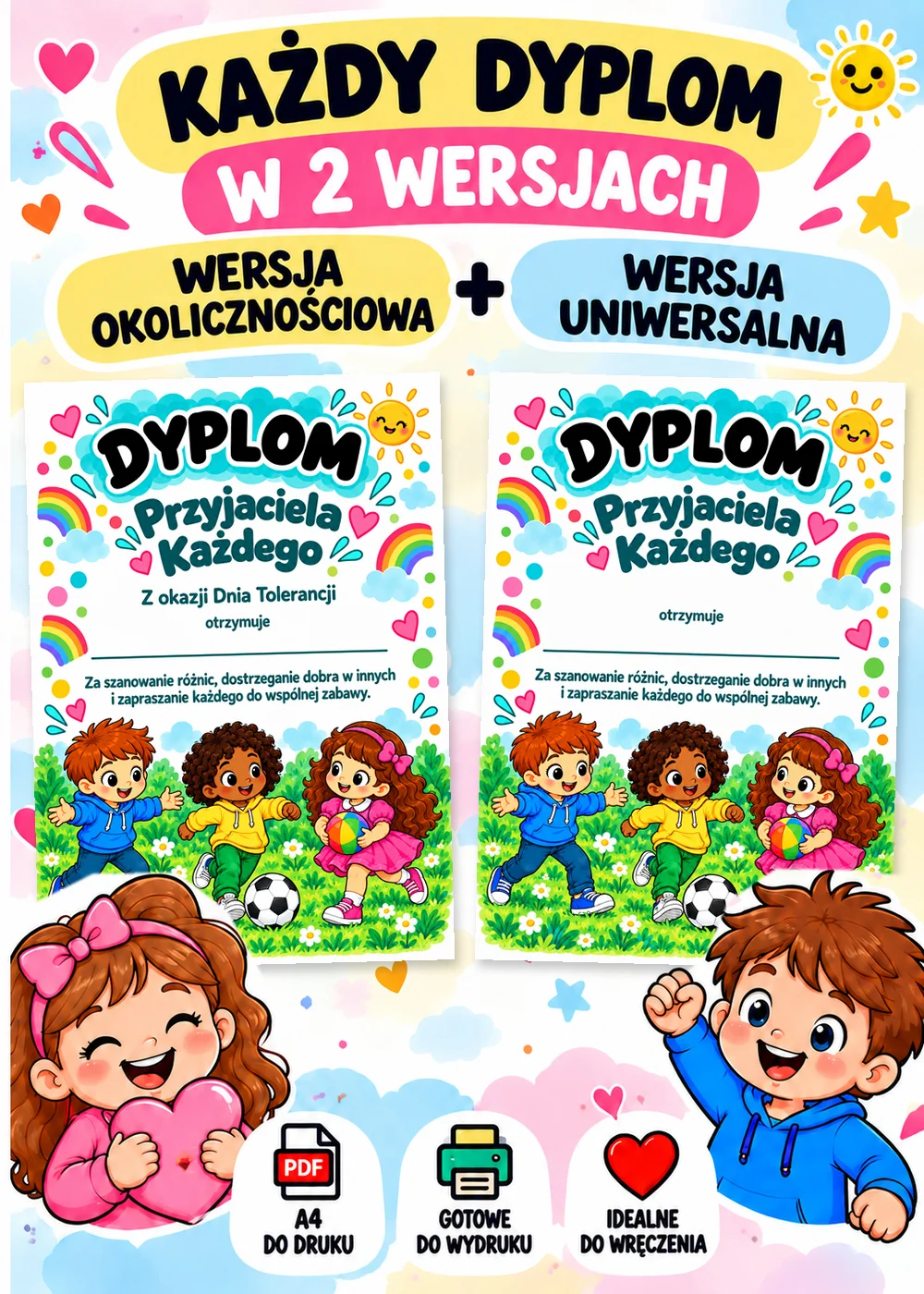 Dyplomy na Dzień Tolerancji – 10 wzorów Dyplomy na Dzień Tolerancji