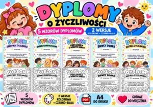 Dyplomy o życzliwości dla dzieci
