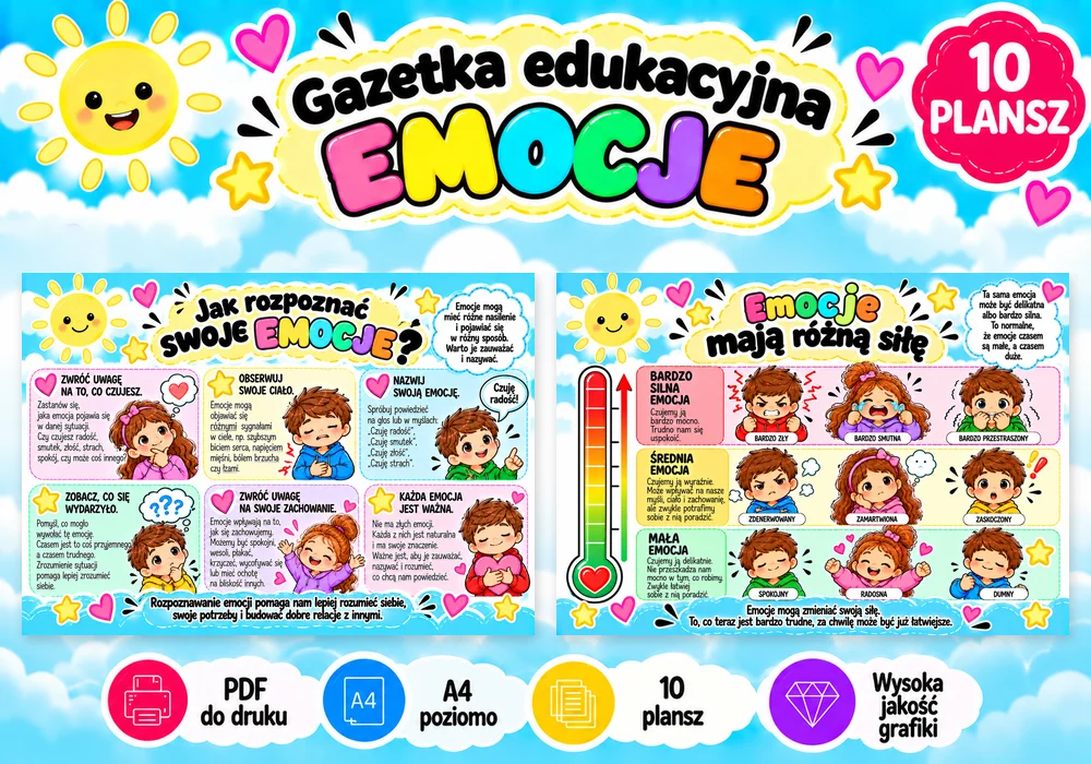 Gazetka edukacyjna - emocje i uczucia Gazetka edukacyjna - emocje i uczucia