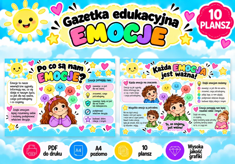 Gazetka edukacyjna - emocje i uczucia Gazetka edukacyjna - emocje i uczucia