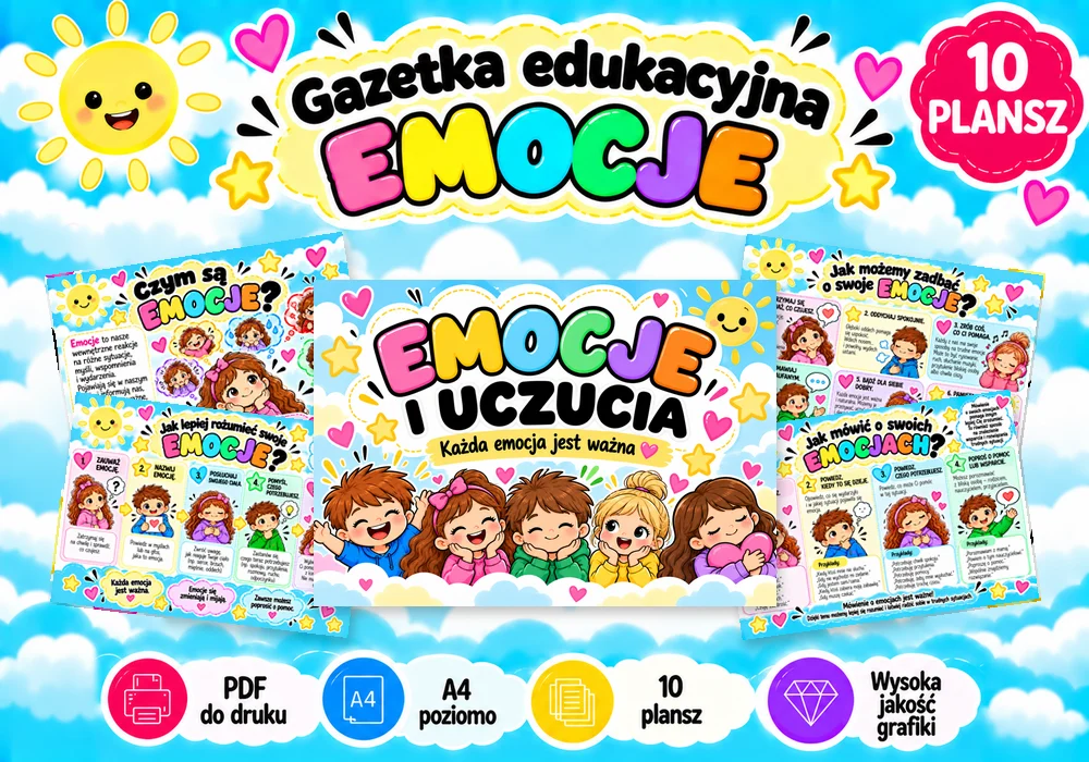 Gazetka edukacyjna – emocje i uczucia