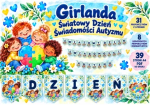 Girlanda Światowy Dzień Świadomości Autyzmu