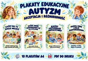 Plakaty edukacyjne autyzm
